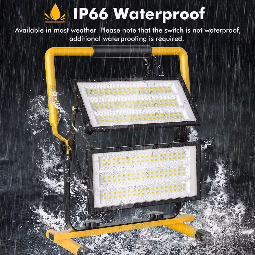 NESTLUNE 200W 20000LM LED Portable Work Flood Light in Yellow – 3