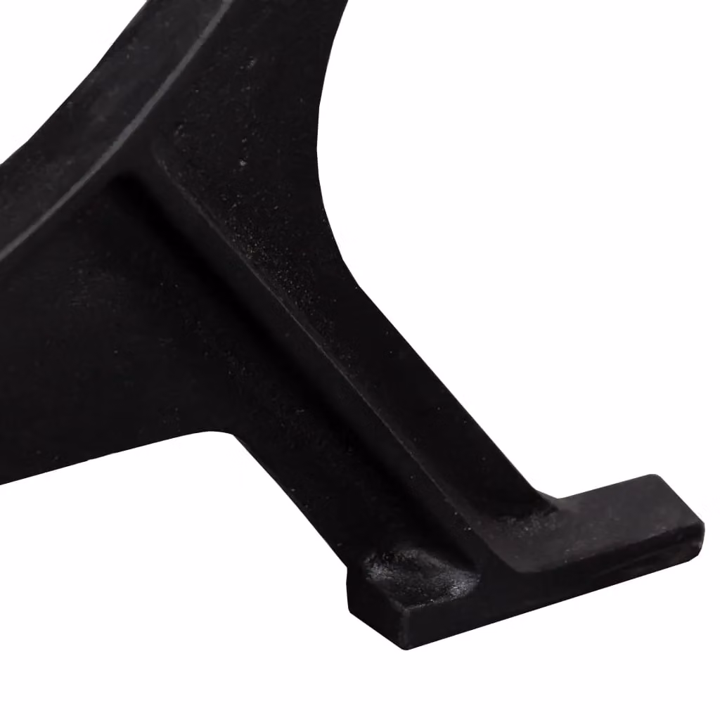 Berkfield Home O-Frame Cast Iron Dining Table Legs, 2 Pieces, Black Polished – 5