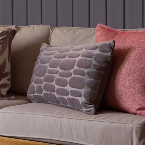 Riva Home Purple Velvet Feather Filled Rectangular Cushion W: 60 cm, H: 40 cm, D: 40 cm – 2