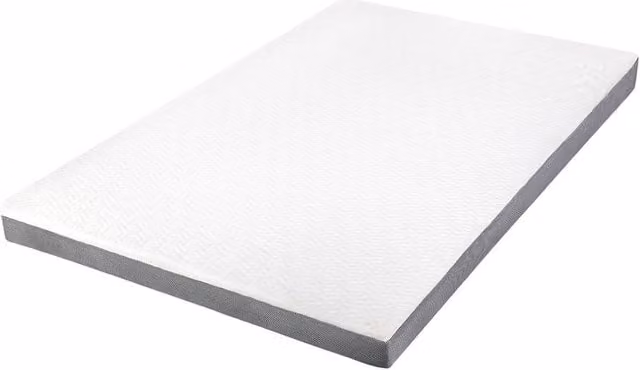 Lavio White Dual-Layer Memory Foam Mattress Topper with Removable and Washable Cover