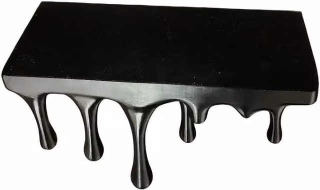 SPETLEK 3D Printed Drip Floating Wall Mounted Shelf in Black