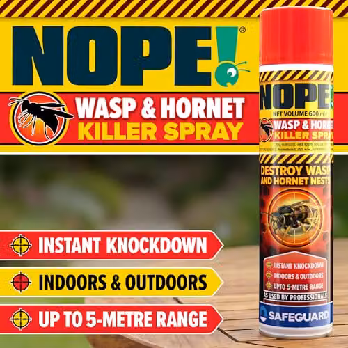 NOPE! Wasp and Hornet Nest Killer Spray, 600ml – 2