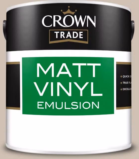 Crown Trade East Village Matt Vinyl Dispersion Paint, Multicolour, 2.5 l – 1