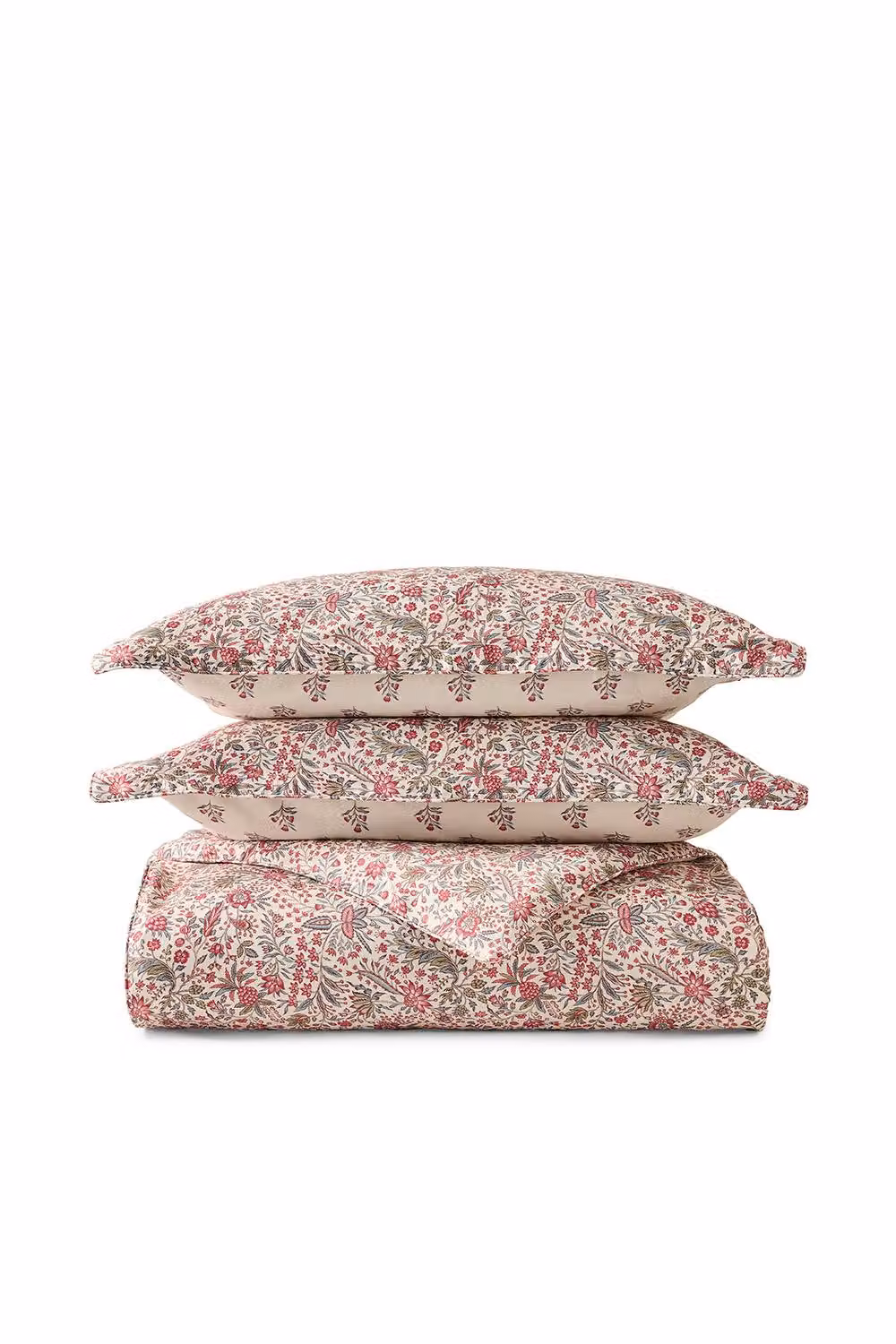 CHRISTY Newstead Mulberry Reversible Red Floral Cotton Mako Sateen Duvet Cover Set, W: 180 cm, H: 200 cm – 2