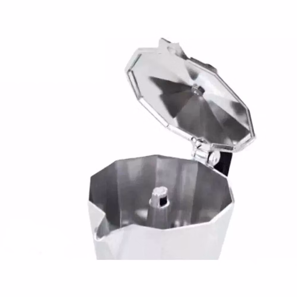 VOGREX Aluminum Stovetop Moka Pot Espresso Maker in Silver – 3