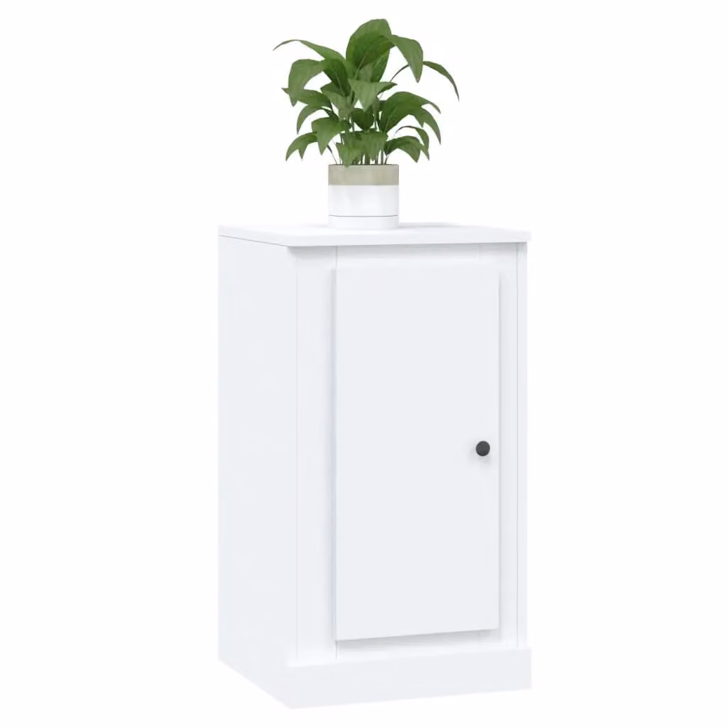Berkfield Home White Classic Sideboard in Matt MDF, W/D/H: 37.5 x 35.5 x 67.5 cm – 2