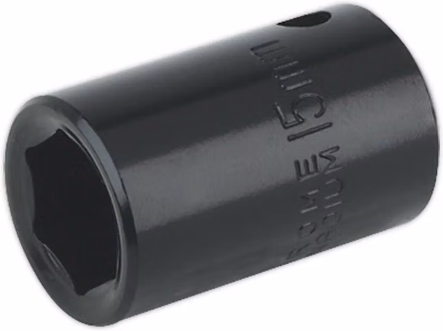Loops 15mm Forged Impact Socket, 1/2 Inch Sq Drive, Chrome-Vanadium – 1