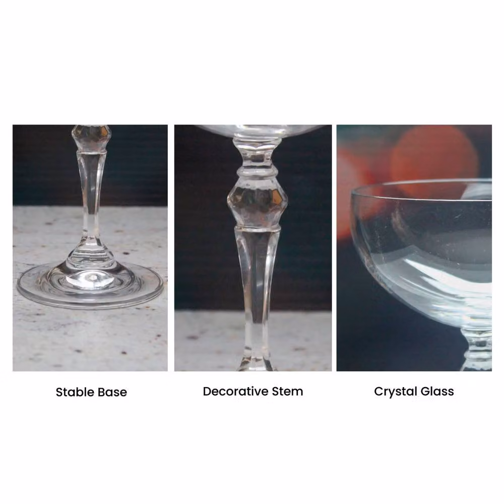 Uniqueful Personalised Charleston Champagne Coupe Cocktail Glass in Clear Crystal Glass – 4