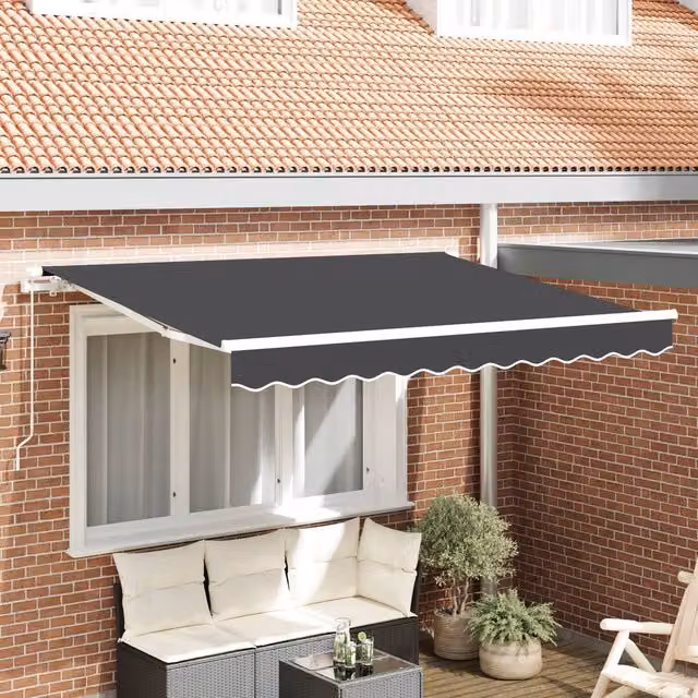 Berkfield Home Replacement Awning Fabric in Anthracite for 3.5 x 1.95 m Frames