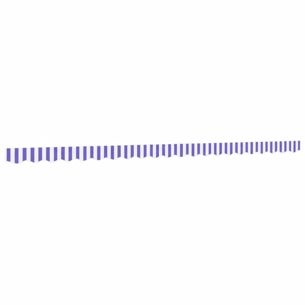 Berkfield Home Replacement Awning Valance Fabric in Blue and White Stripe, 5 m – 2