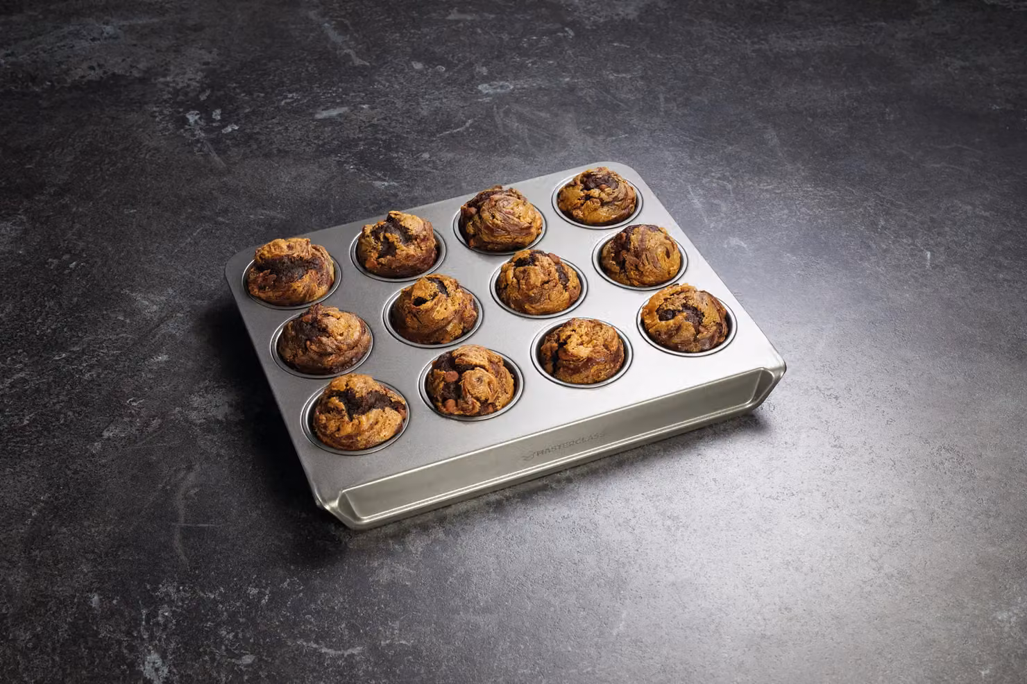 MasterClass Non-Stick Twelve Hole Muffin Tray, Grey, W: 37 cm, D: 29 cm – 5