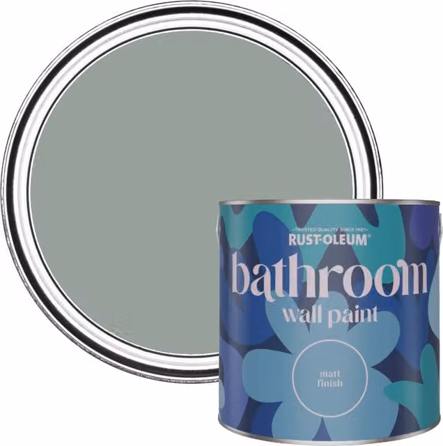 Rust-Oleum Leaplish Green Matt Water-Based Bathroom Wall and Ceiling Paint, 2.5L