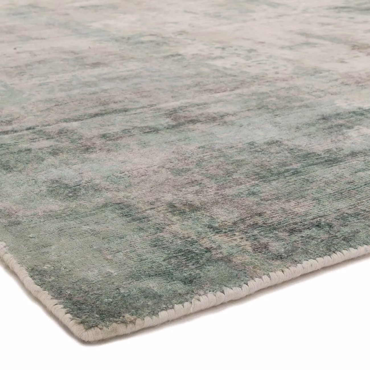 The Rug Shop UK Green Handmade Abstract Viscose Area Rug W: 200 cm, D: 290 cm – 3