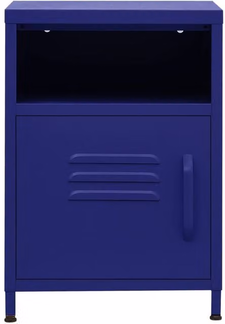 Berkfield Home Navy Blue Metal Nightstand, W/D/H: 35 x 35 x 51 cm – 1