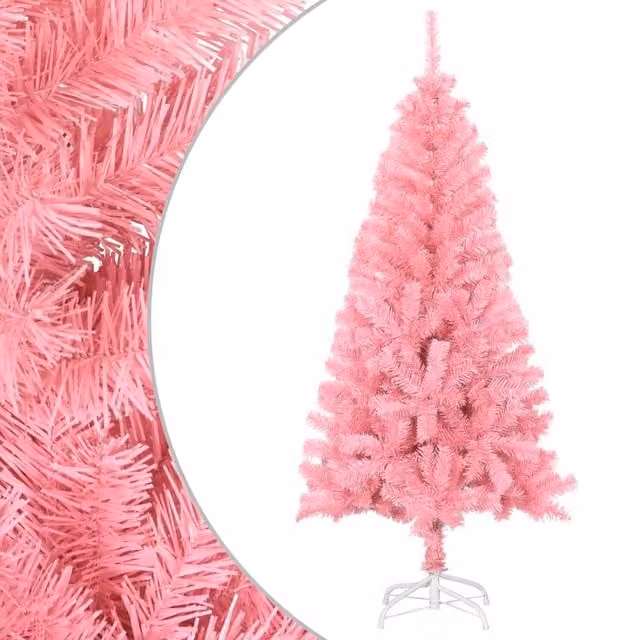 Berkfield Home Pink Artificial Christmas Tree with Stand, Height: 150 cm