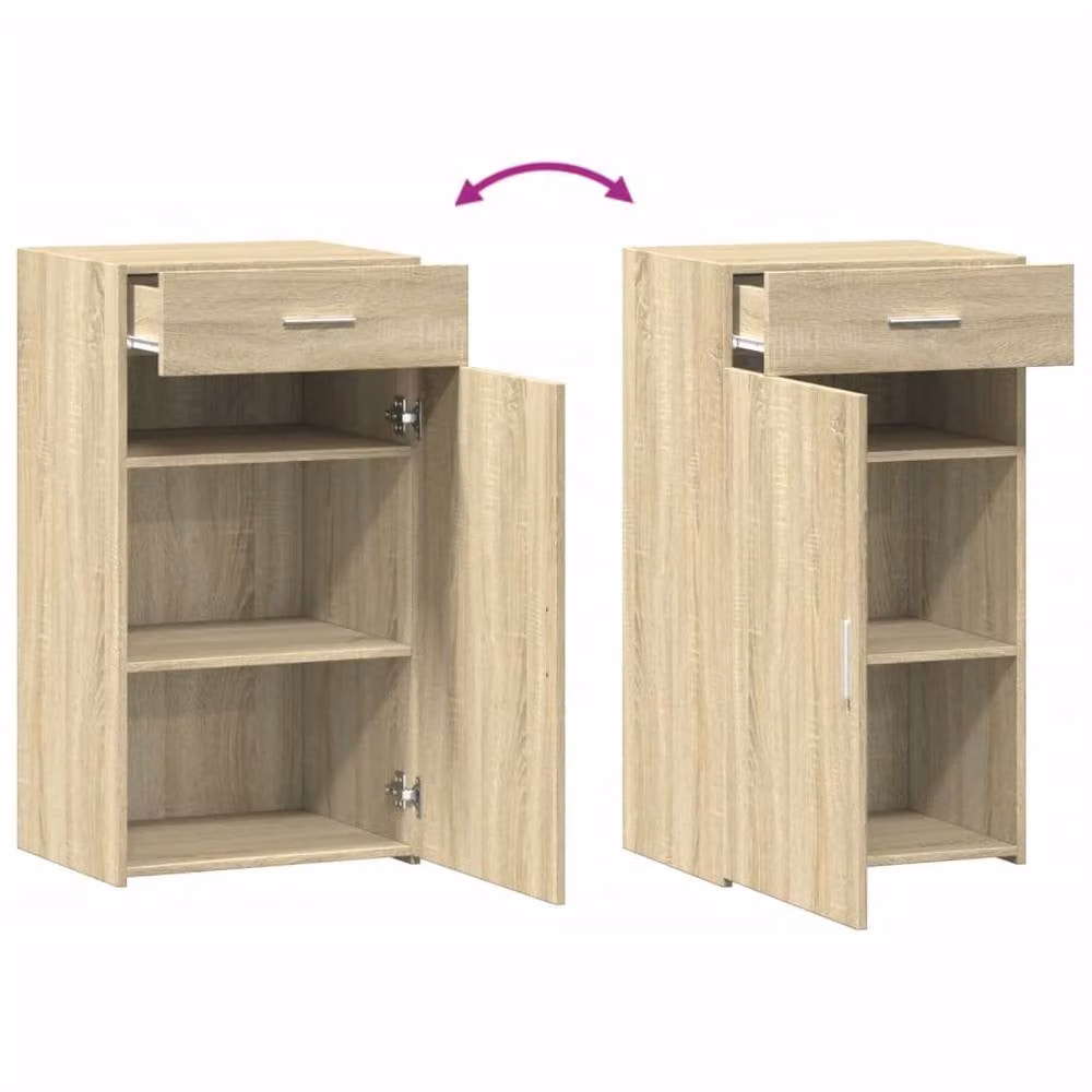 Berkfield Home Sonoma Oak Sideboard in Light Brown, W/D/H: 50 x 42.5 x 93 cm – 3