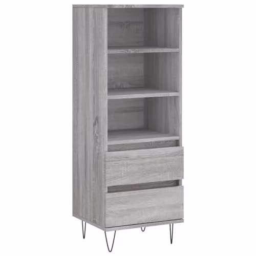 vidaXL Grey Sonoma Highboard W/D/H: 40 x 36 x 110 cm