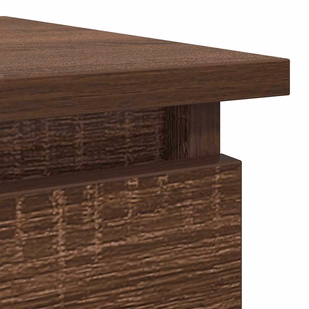 Berkfield Home Modern Console Table with Drawers, Brown Oak, W: 85.5 cm, D: 38.5 cm, H: 74.5 cm – 5