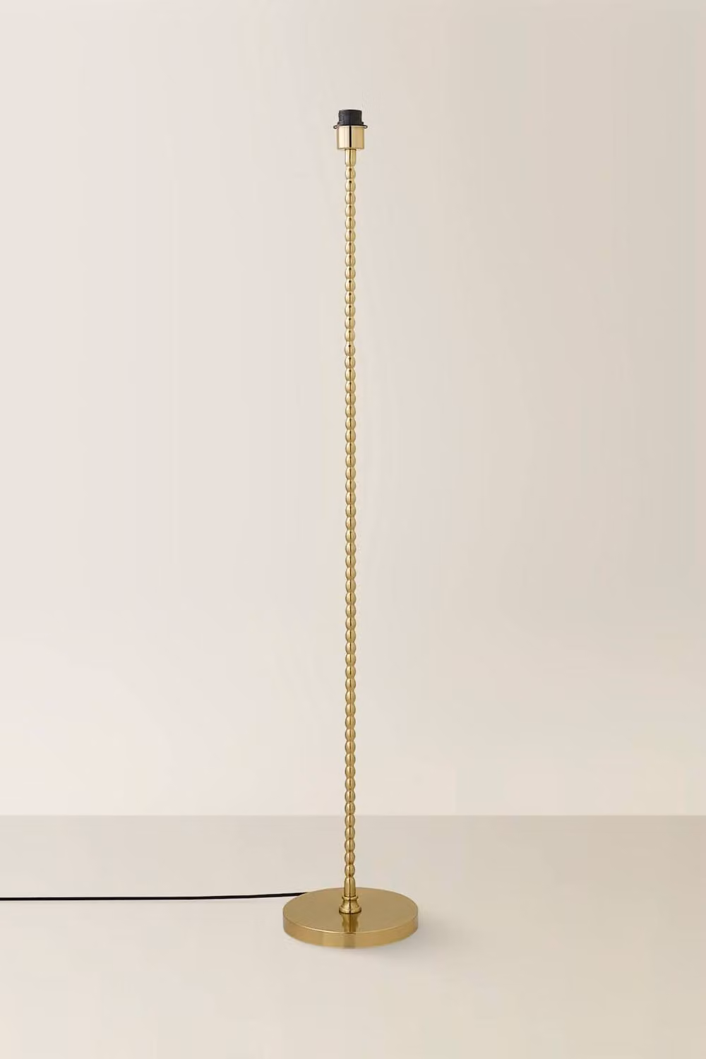 ValueLights Maeve Bobbin Bobbled Metal Floor Lamp Base in Gold/Brass – 2