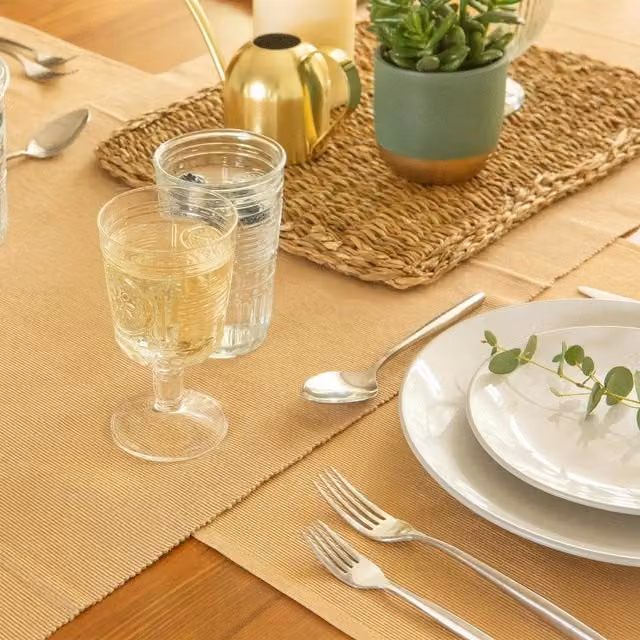 Nicola Spring Cotton Fabric Placemats, Beige, Pack of 6, W: 45 cm, D: 34.5 cm