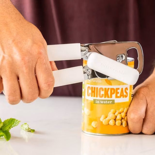 KitchenAid Multifunction Tin Opener with Stainless Steel Blade, White, 20 cm