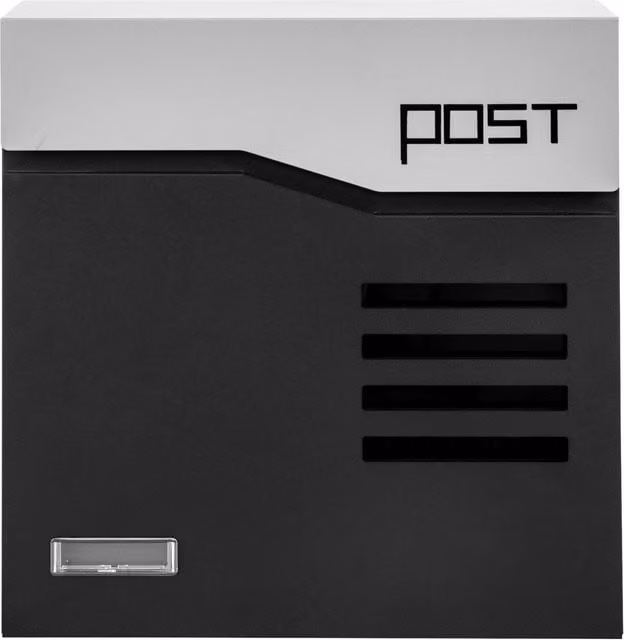 AREBOS Wall Mounted Letter Box in Black