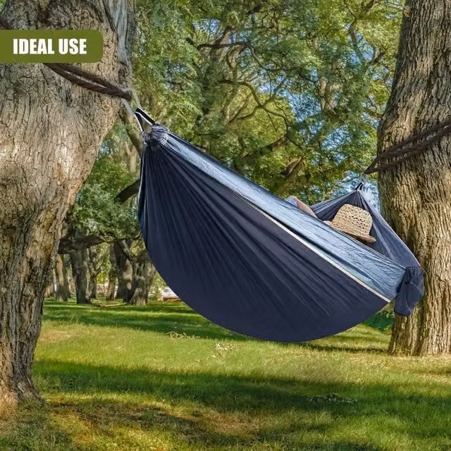 EONLION Portable Hanging Travel Hammock Swing, Blue, 100 cm – 1