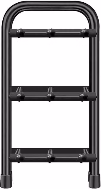 SPETLEK Metal Shoe Rack with Adjustable Shelves, Black, W/D/H: 78 x 43 x 43 cm