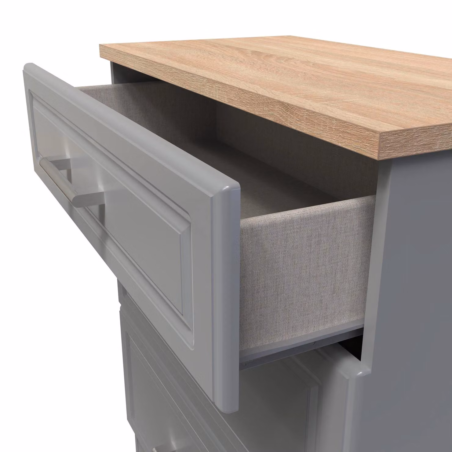 Ready Assembled 2 U Norfolk 3 Drawer Deep Chest in Dark Grey – 3