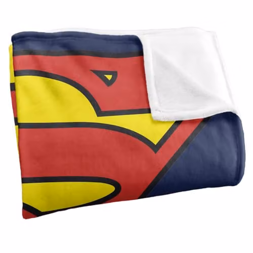 Warner Bros. Superman Classic Logo Silky Touch Super Soft Fleece Throw Blanket, Multicolour, W: 152 cm, D: 127 cm – 2