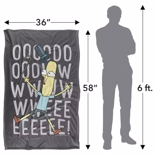 LOGOVISION Rick and Morty Oowweeeee Super Soft Silky Touch Fleece Throw Blanket, Multicolour, W: 91.44 cm x L: 147 cm – 4