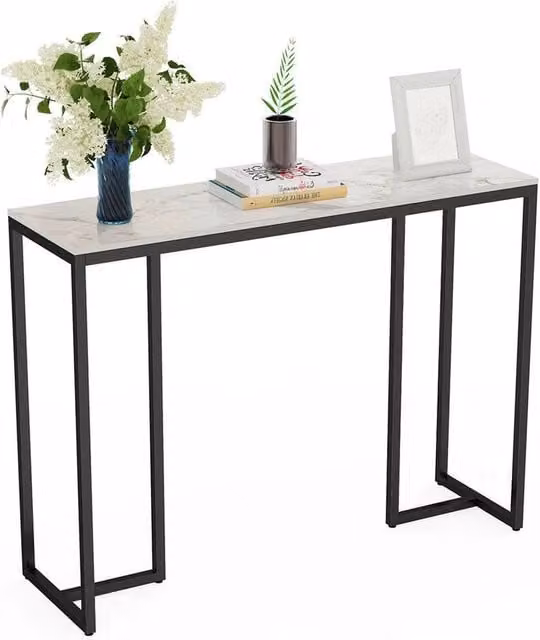 ERGOVEXA Modern Rectangular Ceramic Console Table for Hallway and Living Room – 1