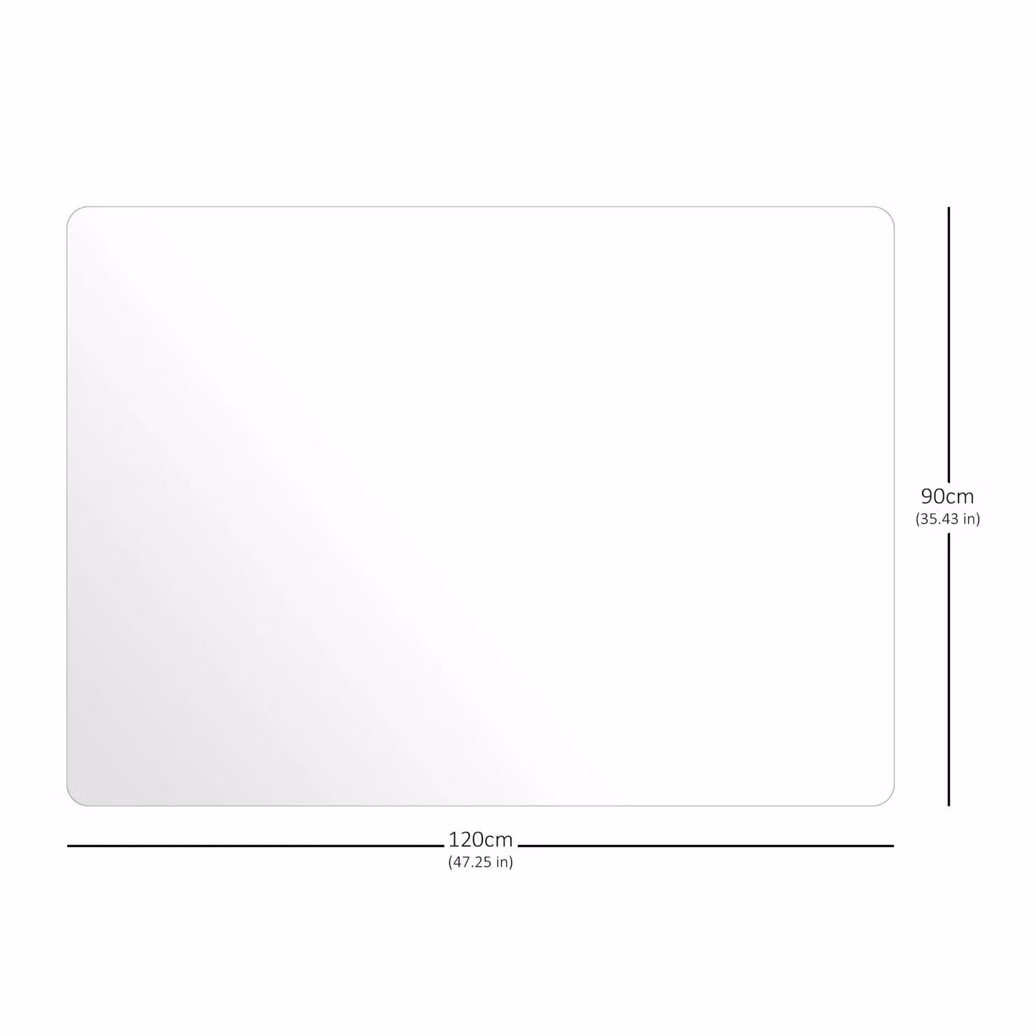 Nicoman Clear Waterproof Non-Slip Desk Pad Protector Mat, Transparent, W: 120 cm, D: 90 cm – 2