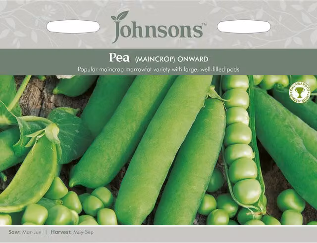 Johnsons Maincrop Onward Green Pea Vegetable Seeds
