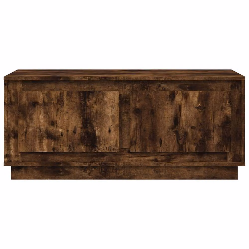 Berkfield Home Smoked Oak Coffee Table in Brown, W/D/H: 102 x 50 x 44 cm – 4