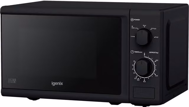 Igenix 20L 800W Manual Solo Microwave - Black