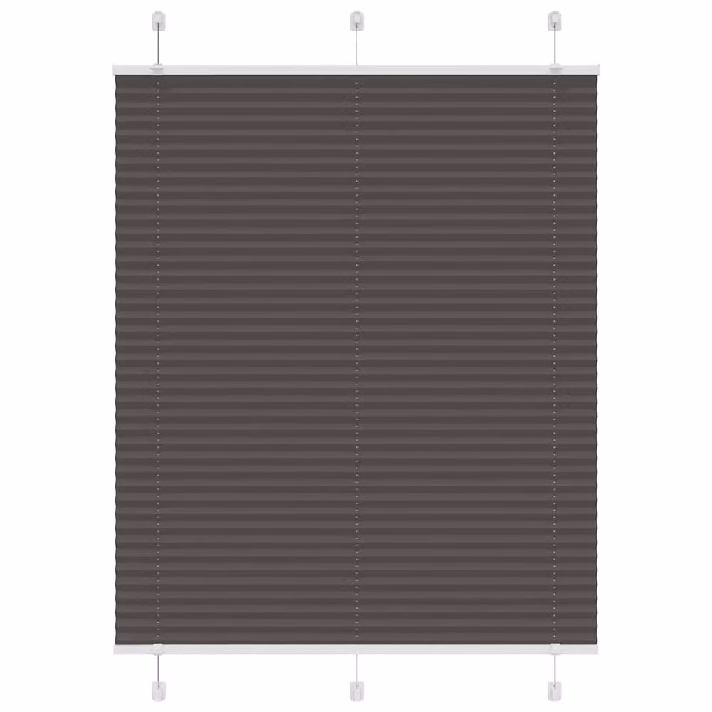 Berkfield Home Single Pleat Corded Blind in Black Polyester, W: 104.4 cm, H: 150 cm – 2