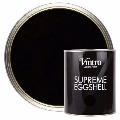 Vintro Satin Furniture Paint in Victorian Black, 1 Litre