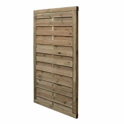 Forest Garden Europa Plain Wood Gate, Brown, Height: 180 cm – 2
