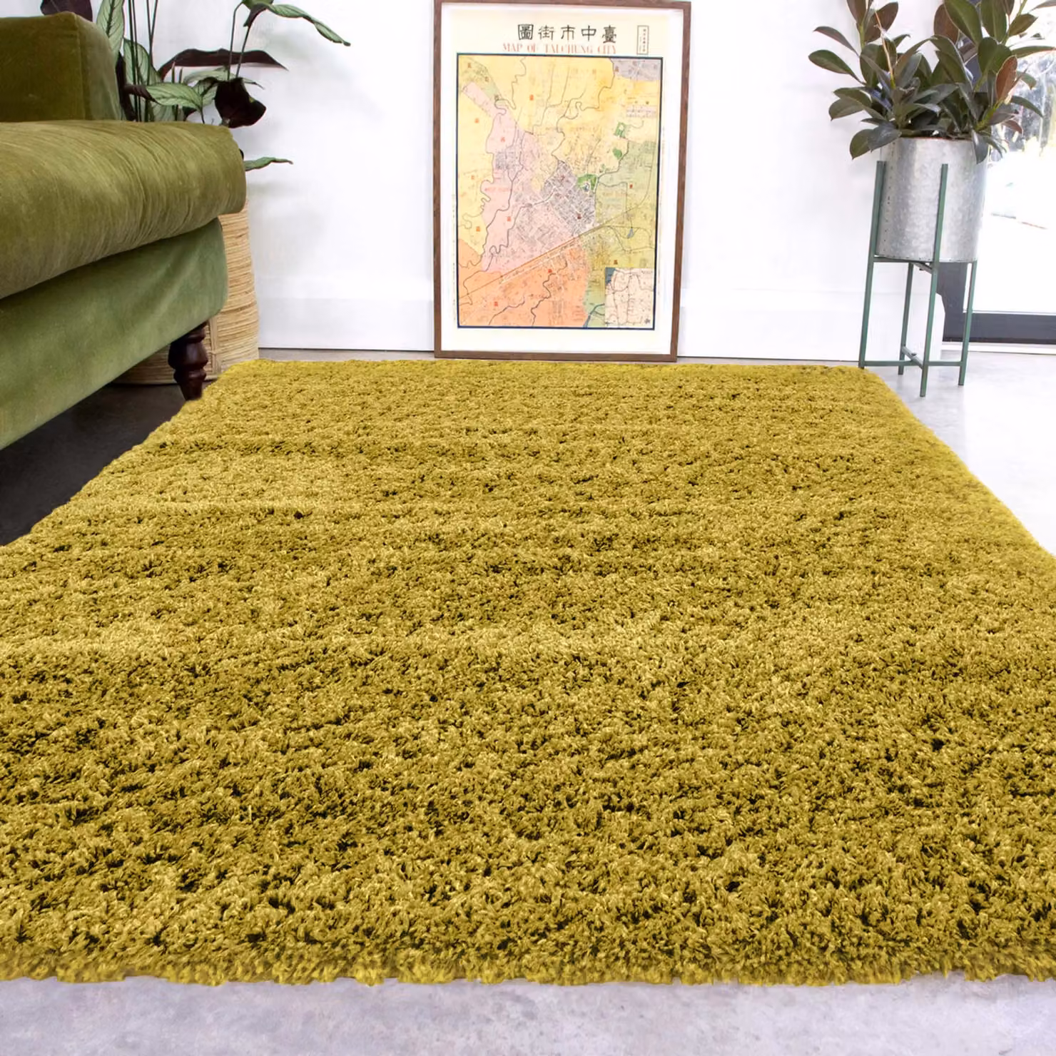 Kukoon Green Soft Fluffy Shaggy Area Rug for Living Room or Bedroom, W: 60 cm, L: 240 cm – 2