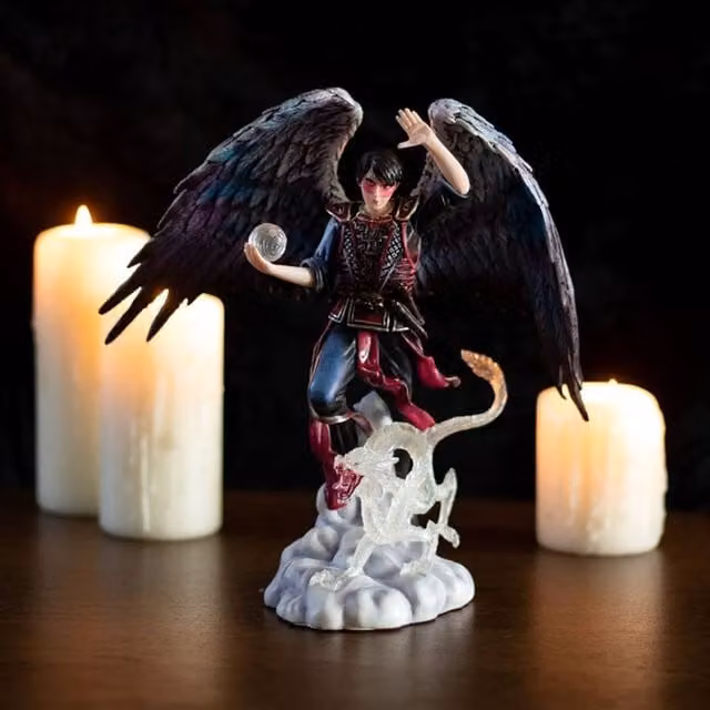 Uniqueful Air Elemental Wizard Figurine by Anne Stokes, Multicolour Plastic Tabletop Decor
