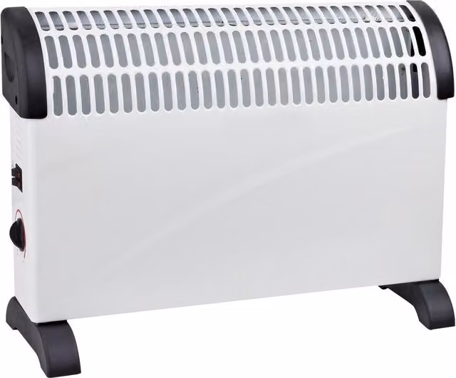 mysmartbuy 2kW Freestanding Convector Heater in White with Adjustable Thermostat and Overheat Protection – 1
