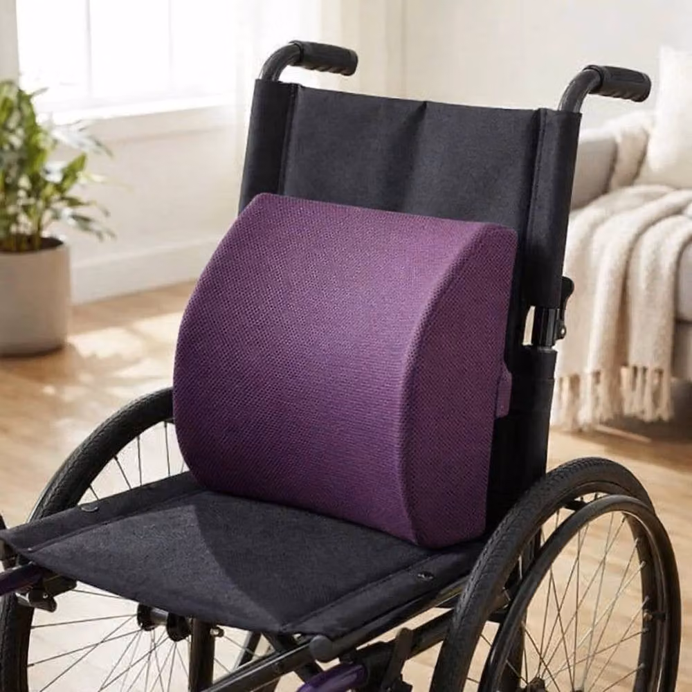 SPETLEK Purple Memory Foam Lumbar Back Support Cushion for Car, Office or Wheelchair, W/D/H: 190 x 100 x 1 cm – 4