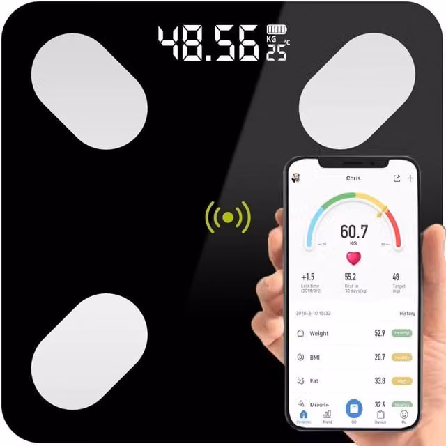 EONLION Digital Bathroom Scales in Black