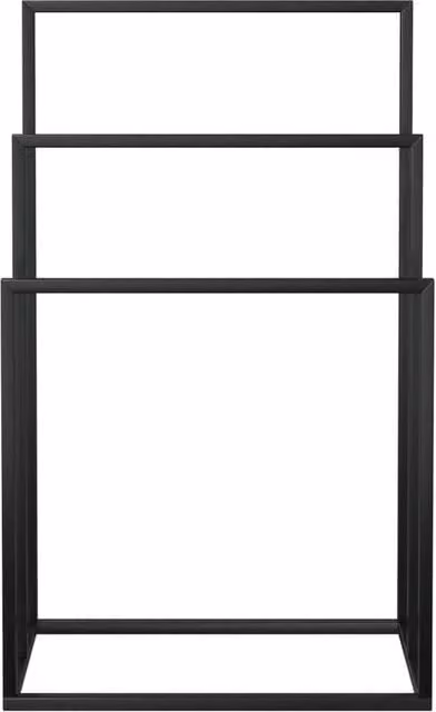 Berkfield Home Premium Freestanding Metal Towel Rack in Black, W/D/H: 48 x 24 x 79 cm – 1