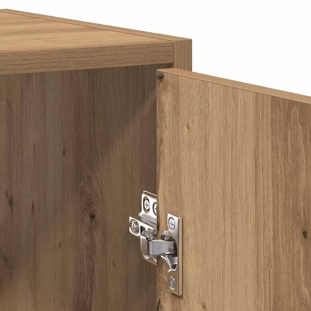 Berkfield Home Artisan Oak Bathroom Sink Cabinet in Brown, W/D/H: 60 x 33 x 60 cm – 4