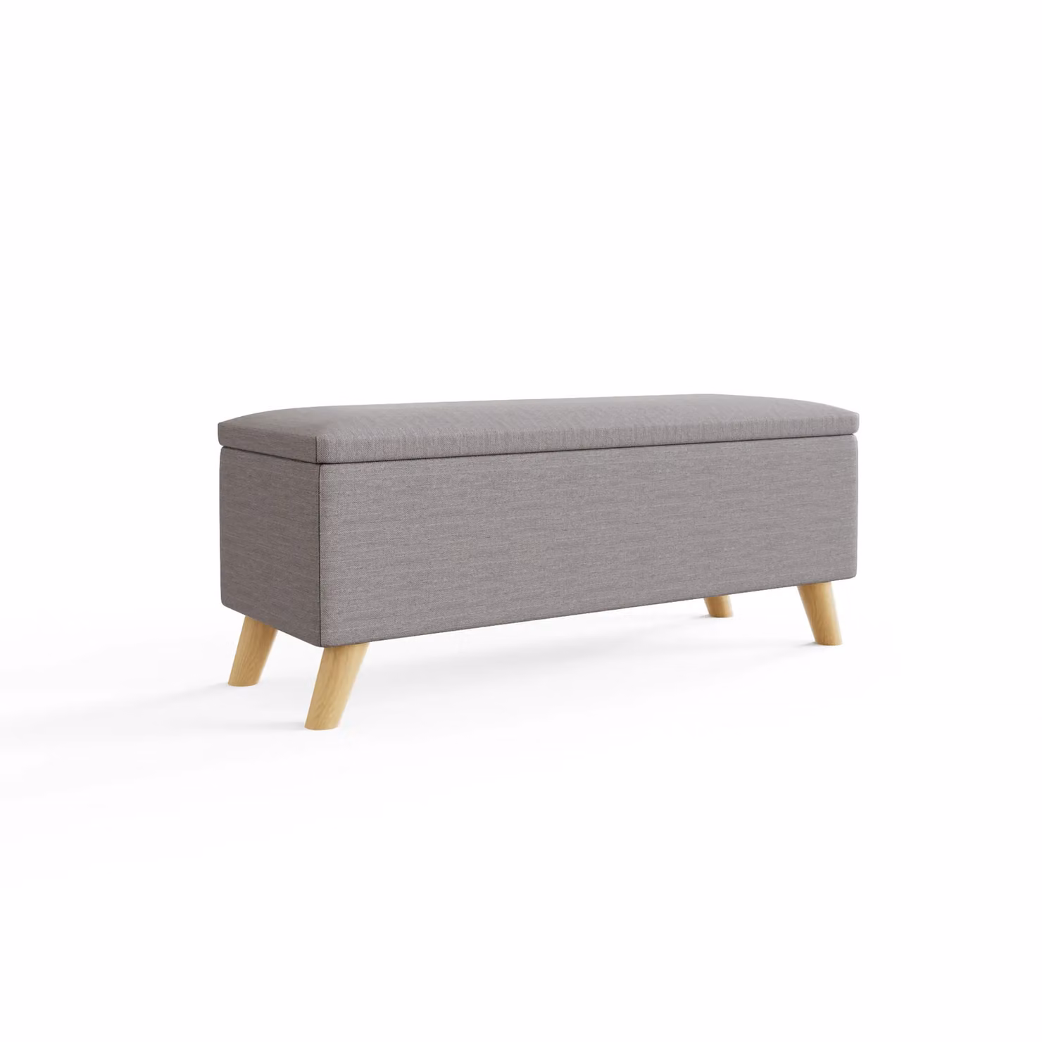 GFW Secreto Fabric Storage Ottoman Bench in Grey – 3