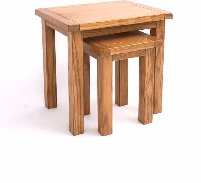 Cabinet Bits Set of 2 Nest of Tables in Brown Wood