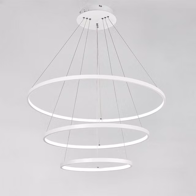 Living Star Modern White Aluminium LED Ring Pendant Light