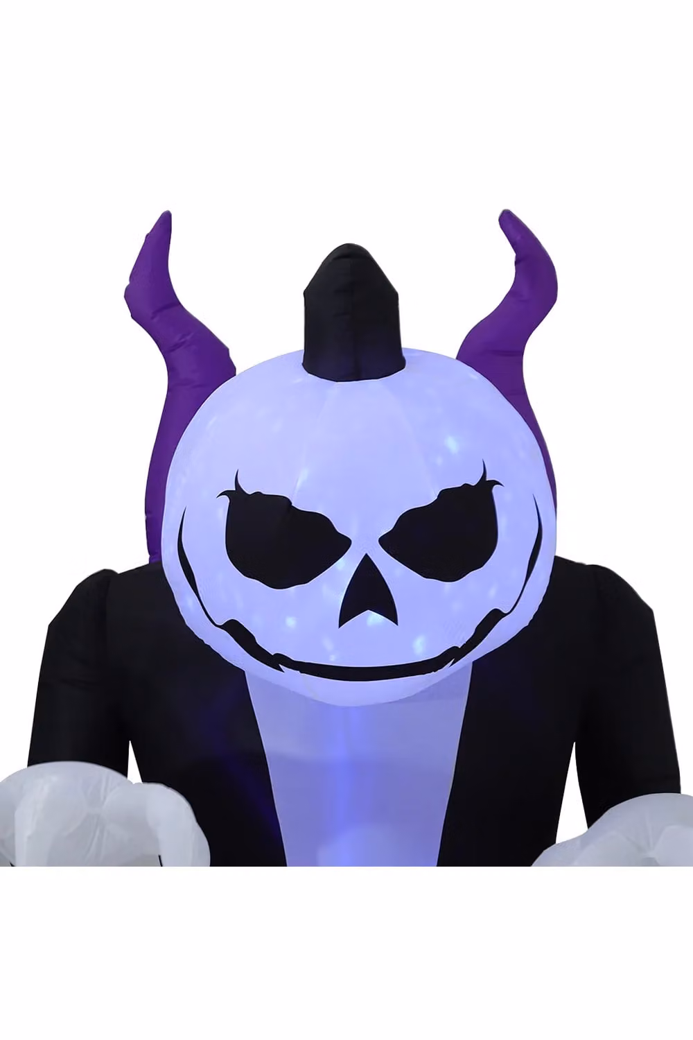 Living and Home 3m Giant Inflatable Halloween Pumpkin Ghost Outdoor Decoration with Blue Flame LED Lights in Black and Blue – 4